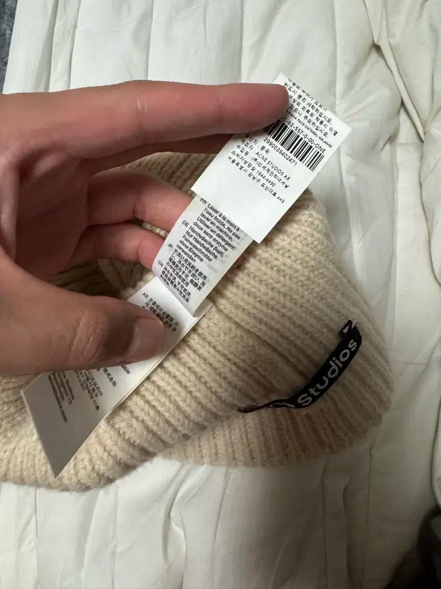 Acne Studios アクネストゥディオズ ラージ FACE ロゴ ビーニー ベージュ