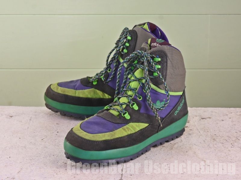 イタリア製 アディダス adidas ビンテージ トレッキングブーツ 黄緑×紺 メンズ 11 29cm C066