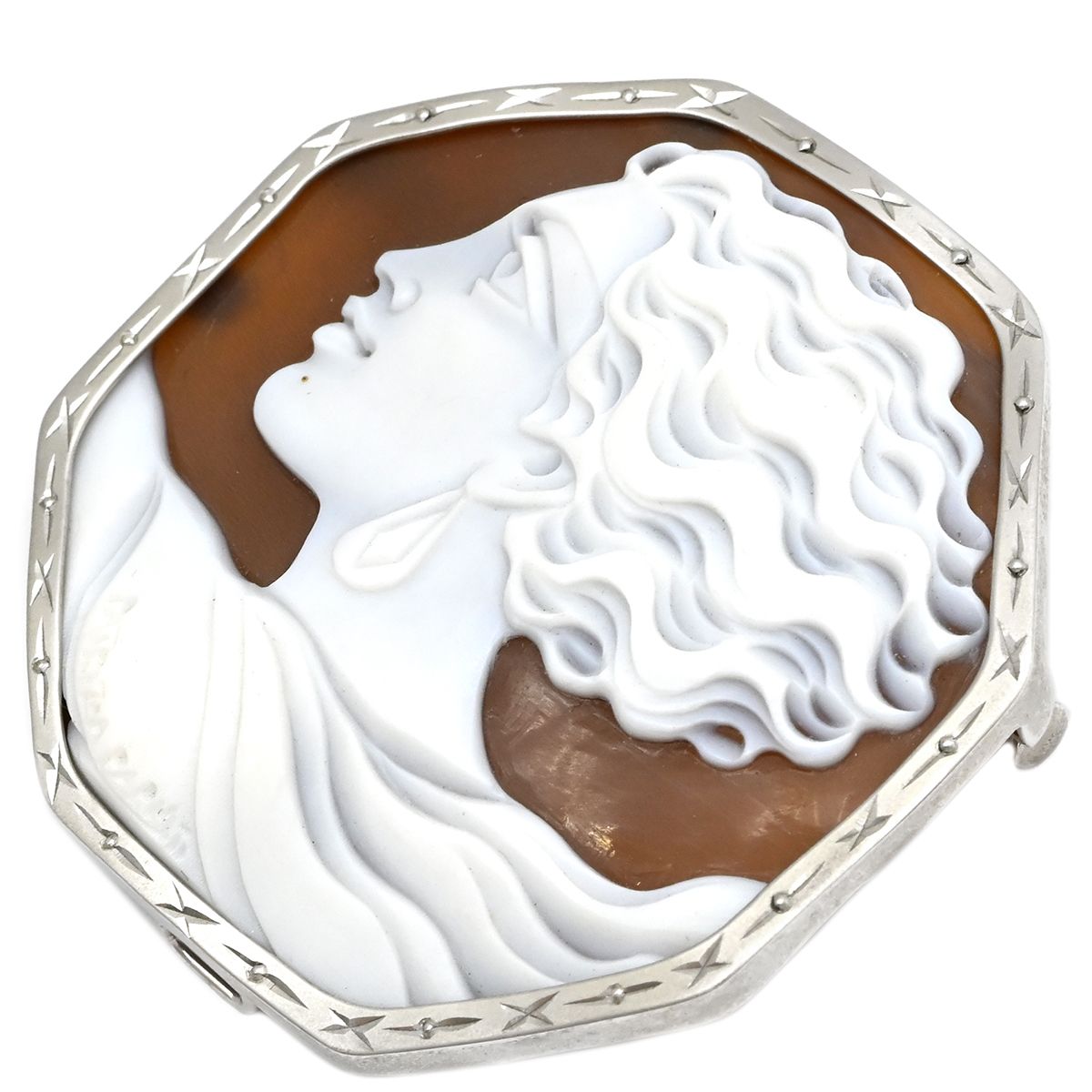 パトリシア パルラーティ PATORIZIA PARLATI ブローチ カメオ K18WG