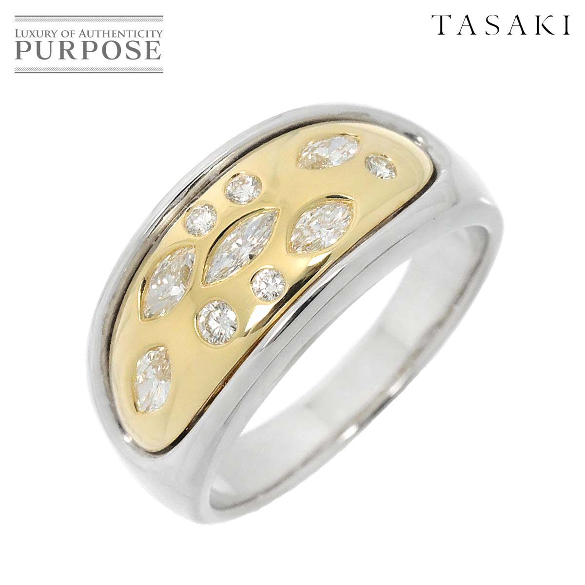 タサキ TASAKI 17号 リング ダイヤ 0.43ct K18 YG WG イエロー ホワイトゴールド 750 田崎真珠 指輪 Diamond  Ring 90233994 - メルカリ