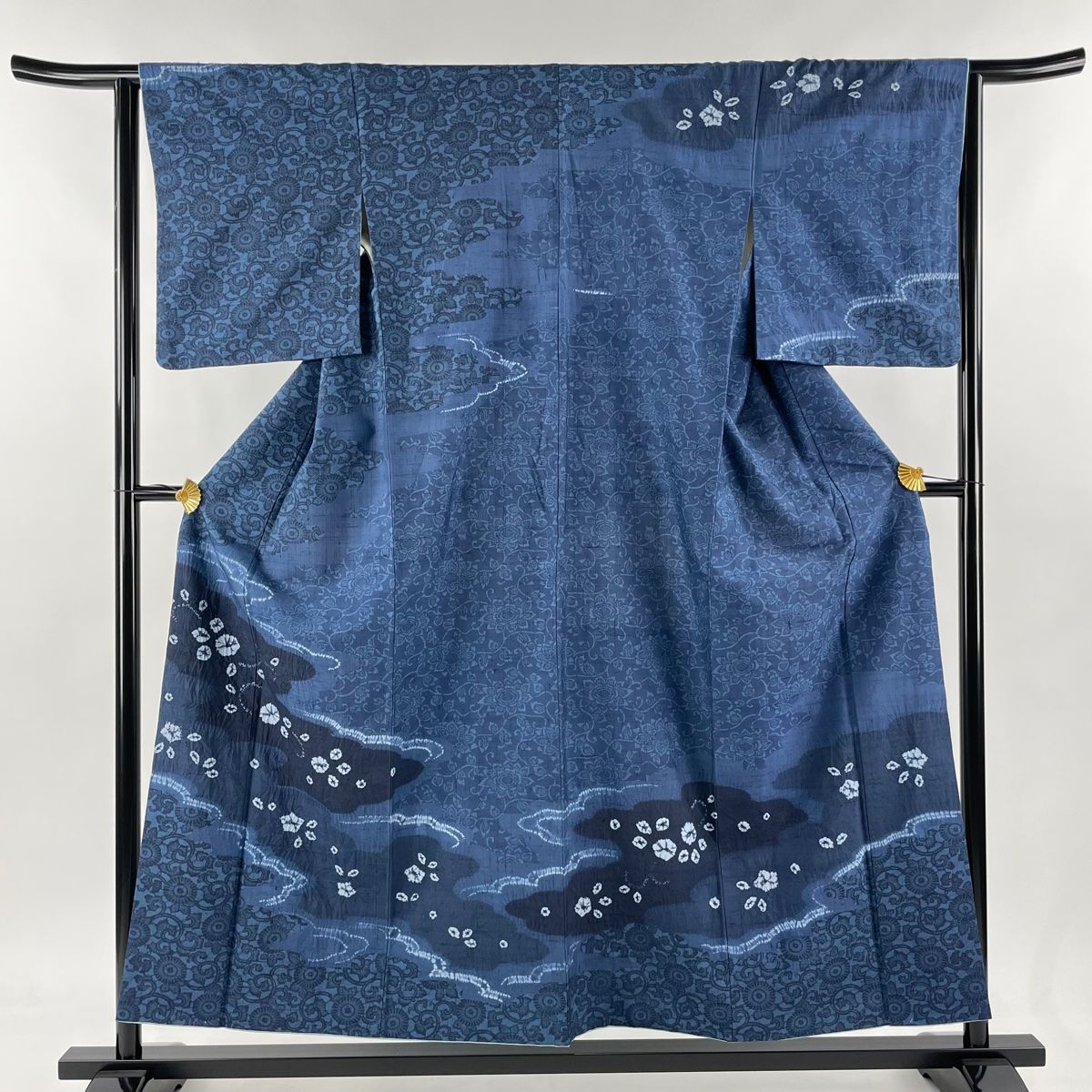 極美品　訪問着　着物　身丈141cm 裄丈59cm 藍色 2330405497.jpg?1722524060