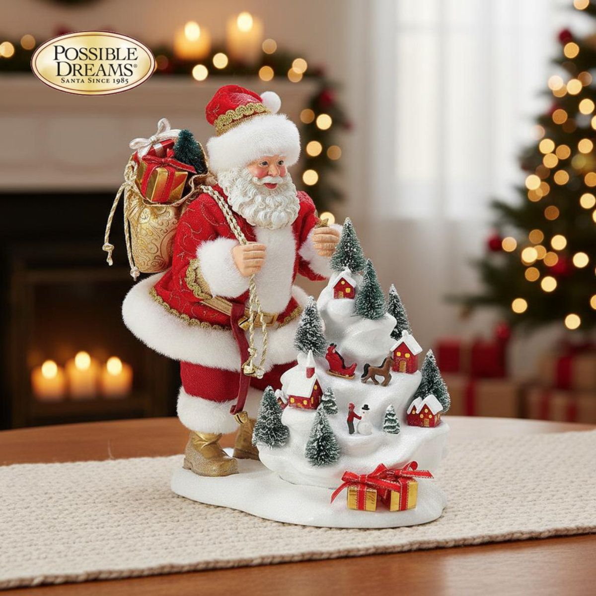 Quaint Village 26.7cm | サンタ サンタクロース 人形 置物 フィギュア クリスマス ホリデー Possible Dreams 正規輸入品