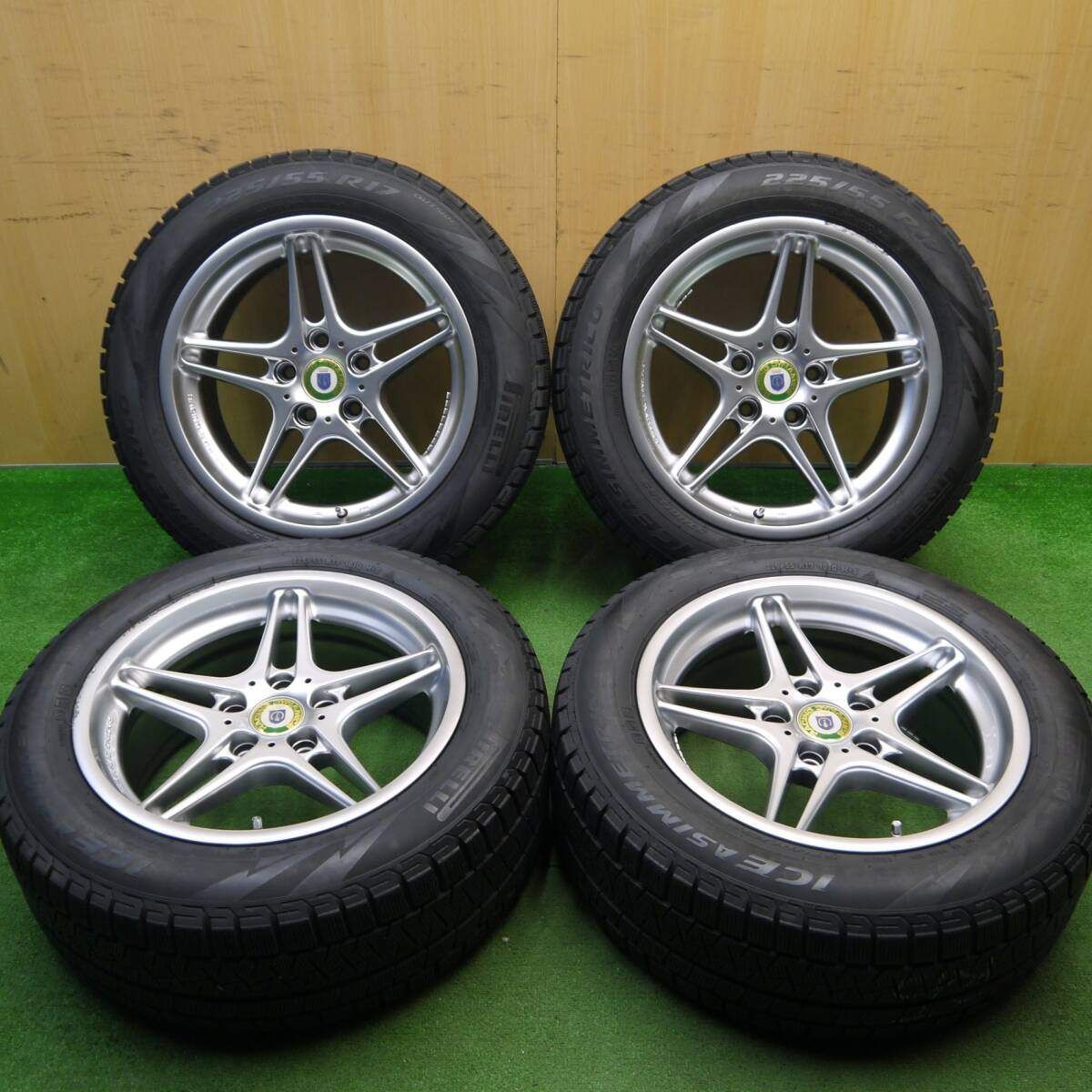 キレイ BMW 等 RACING DYNAMICS RD3 225 55R17 スタッドレス ピレリ アイスアシンメトリコ レーシングダイナミックス 17インチ PCD120 5H 5031705Hス