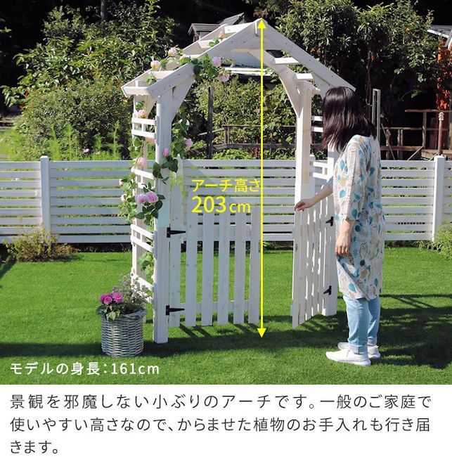 木製アーチ 門扉