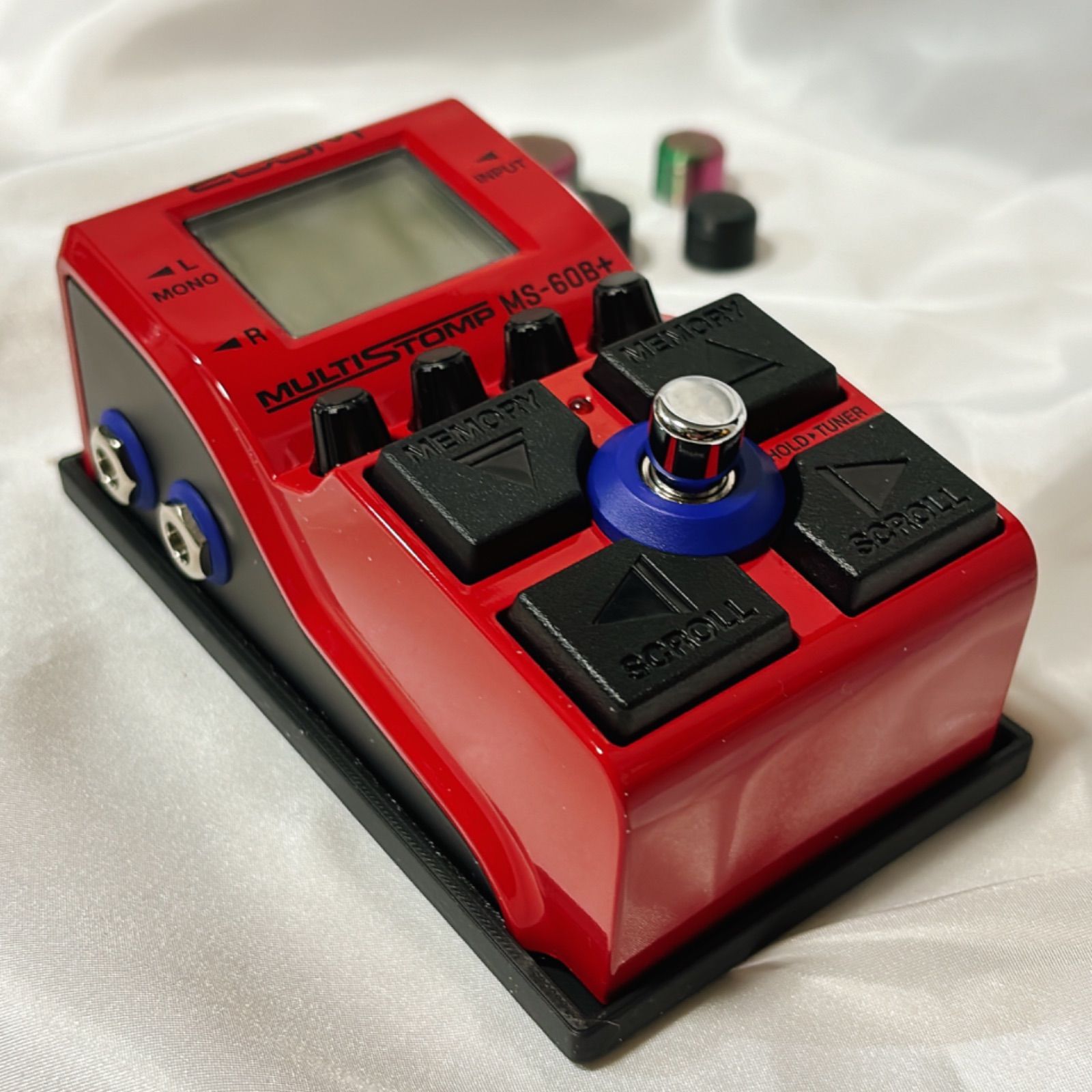 Zoom MS-50G+台座＆スイッチキャップ（取付台／下駄／マジックテープ台