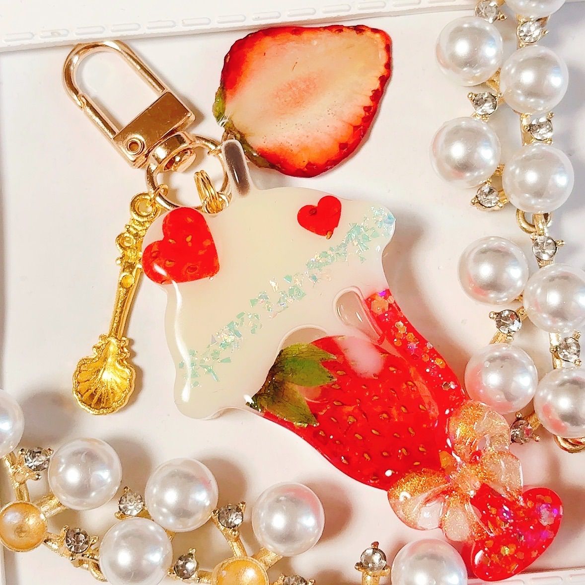 じゃらじゃらキーホルダー ストロベリーアイス いちごパイ 70 じゃらじゃらキーホルダー ストロベリーアイス いちごパイ 70