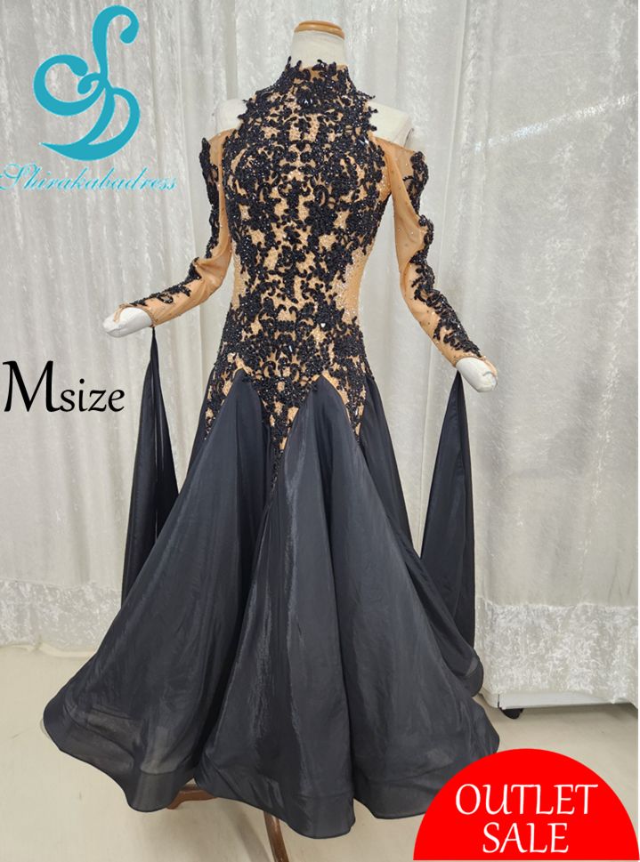 社交ダンス 白樺ドレス公式 スタンダードドレス ダンスドレス モダンドレス 競技ドレス ドレス Mサイズ