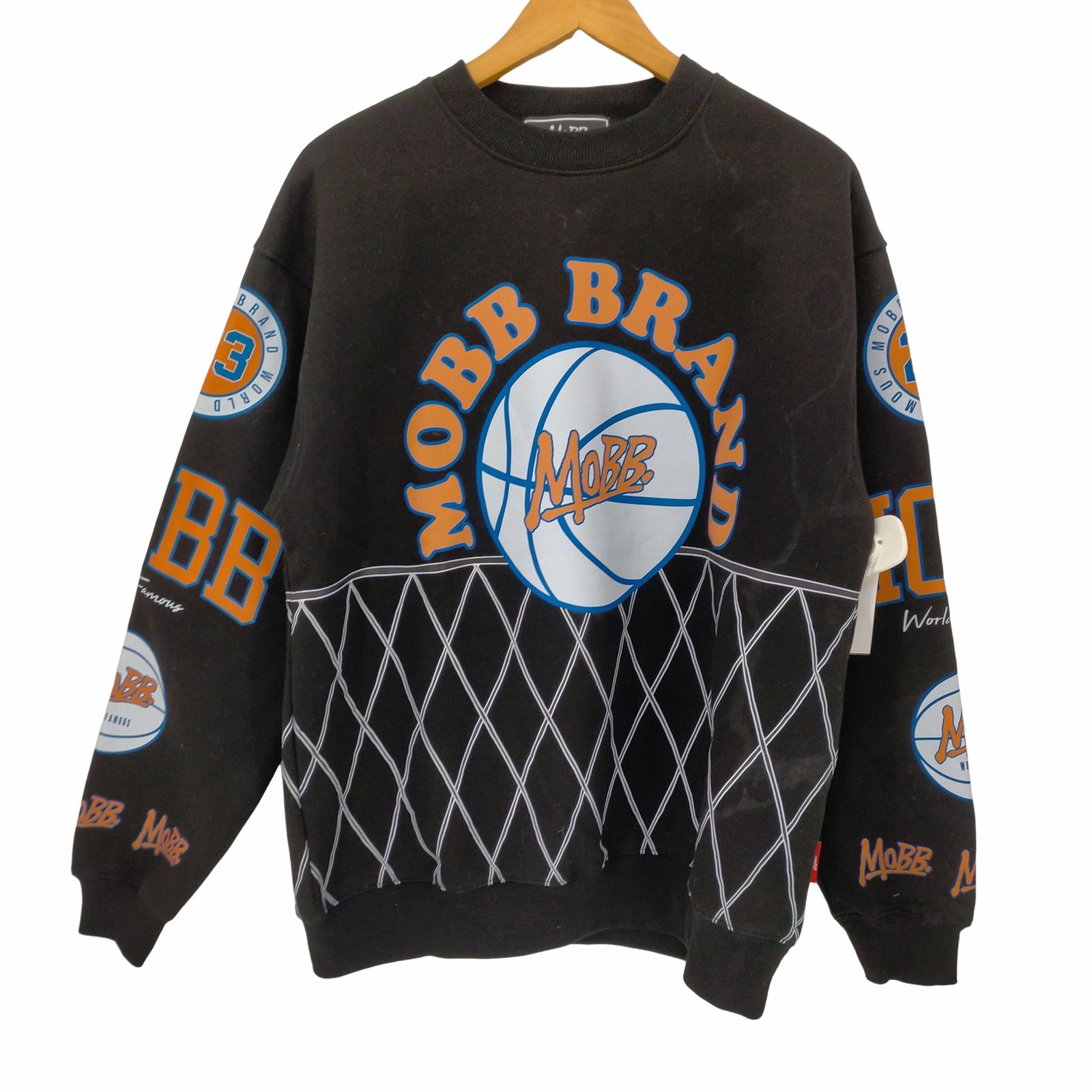 モブ MOBB. 裏起毛 両面バスケプリント スウェット メンズ JPN：L 