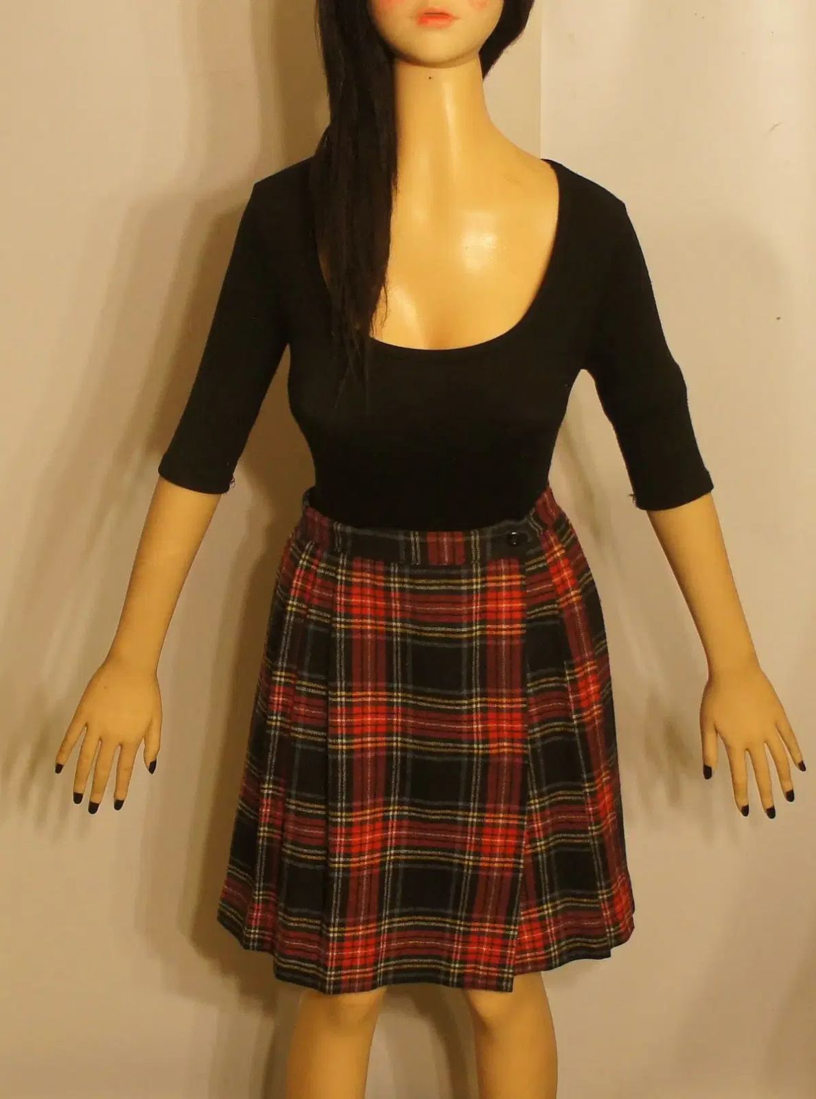 2088ミニスカート スカート ロング丈スカート チェック柄スカート ヴィンテージスカート ロング丈スカート スカート