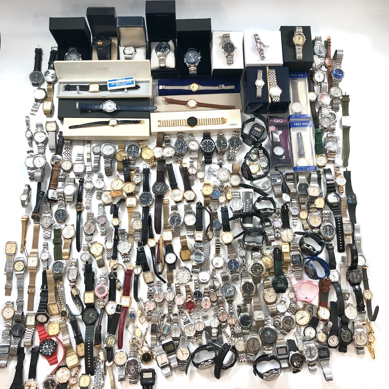 CASIO CITIZEN 他 まとめ売り シチズン カシオ 等 時計 大量まとめ 240点以上 メンズ レディース QZ