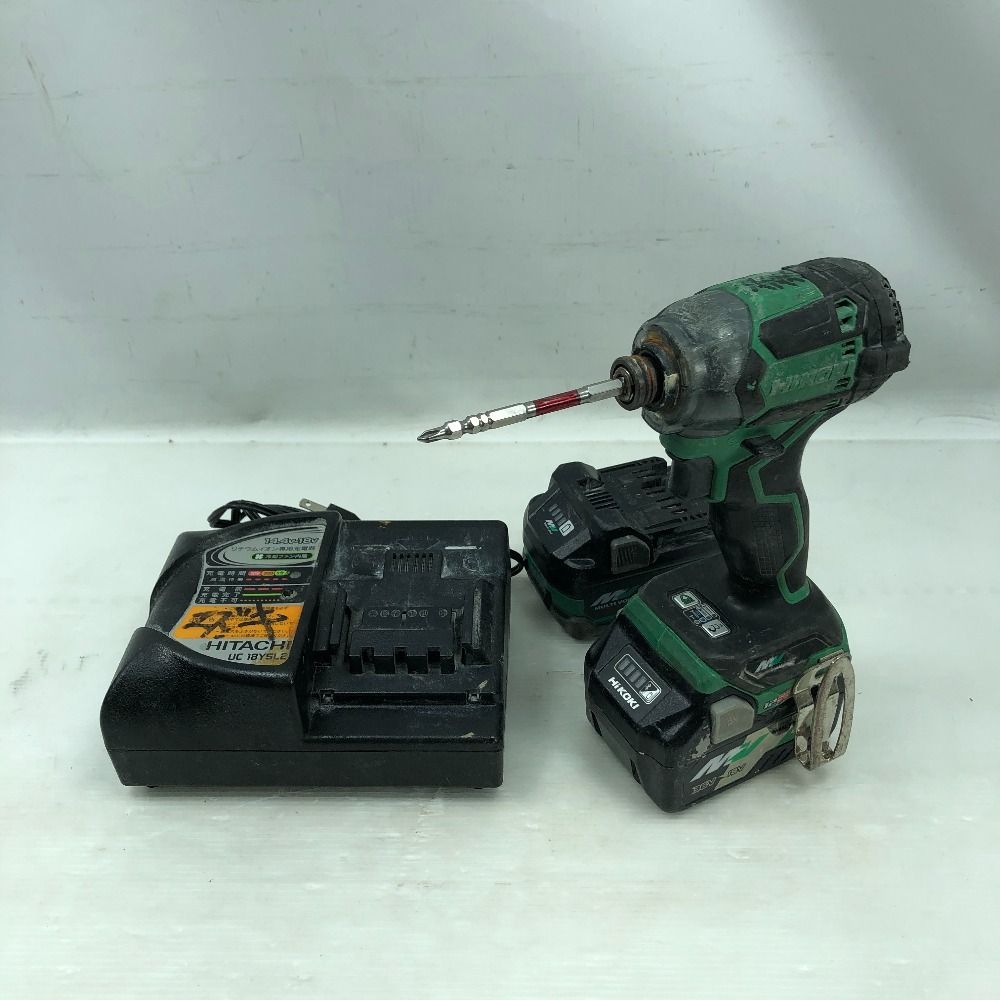 HiKOKI ハイコーキ 電動工具 インパクトドライバ 充電器 充電池2個 WH36DC グリーン