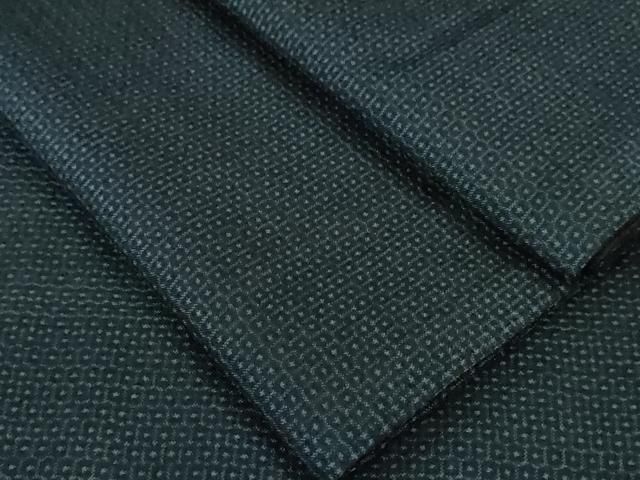 平和屋本店□極上 男性 本場大島紬 アンサンブル 長羽織 100亀甲 総