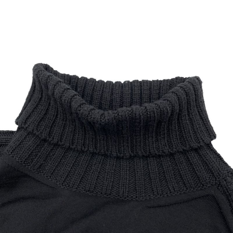ルイ・ヴィトン LOUIS VUITTON ニット Size:XS ライナー付き ブラック ルイ・ヴィトン LOUIS VUITTON リブアクセントタートルネック