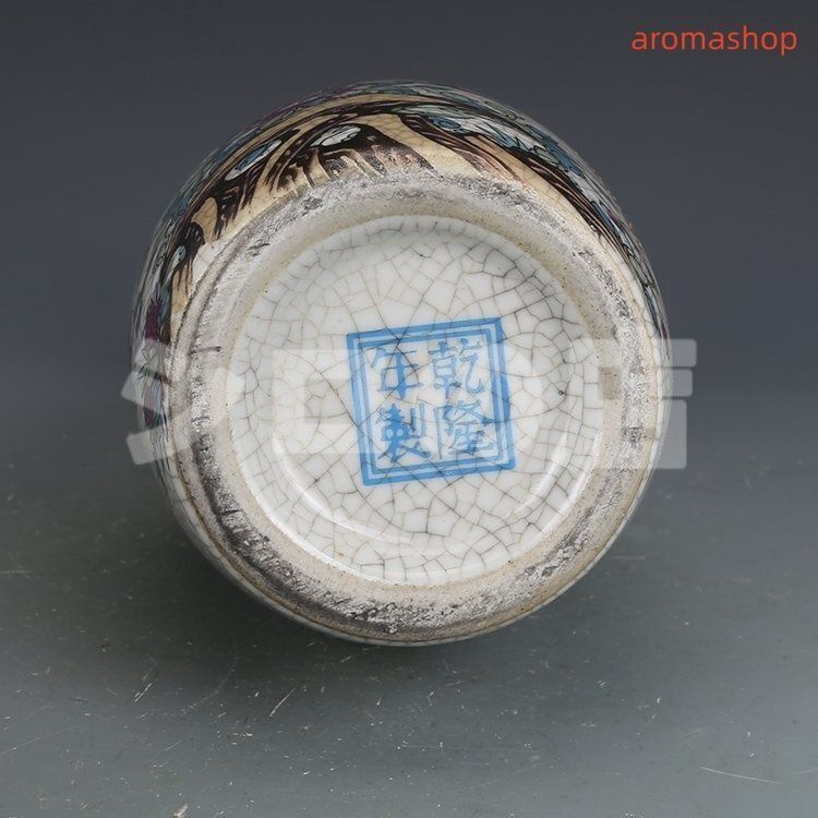 高品質 官窯焼き 粉彩描金 磁器 花瓶 景徳鎮 置物 中国陶磁 中国