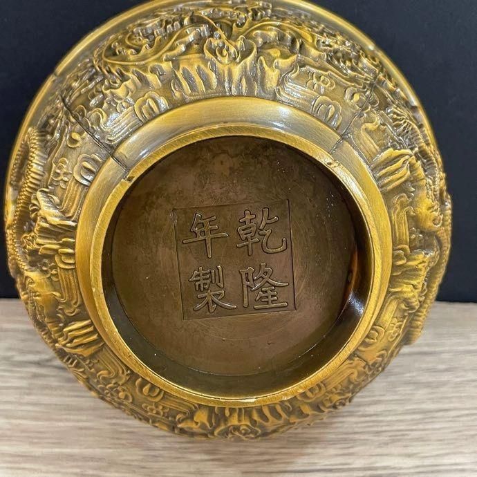 銅製 清乾隆竜鳳茶器 湯飲み 装飾品 現代工芸品 美術品 置物 銅器 浮彫龍鳳茶壺 酒壺 茶道具 装飾品 工芸品 置物 - メルカリ