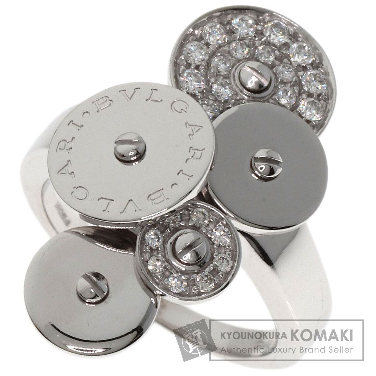 【Mark様】BVLGARI ブルガリ チクラディ リング指輪 K18WG 9号 BVLGARI ブルガリ チクラディリング 9.5号 K18WG ダイヤモンド