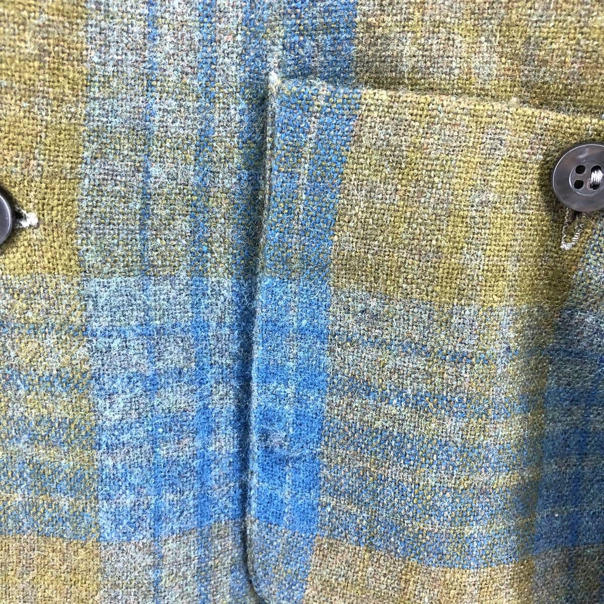 古着 60年代 シアーズ Sears オンブレチェック オープンカラー ウール 