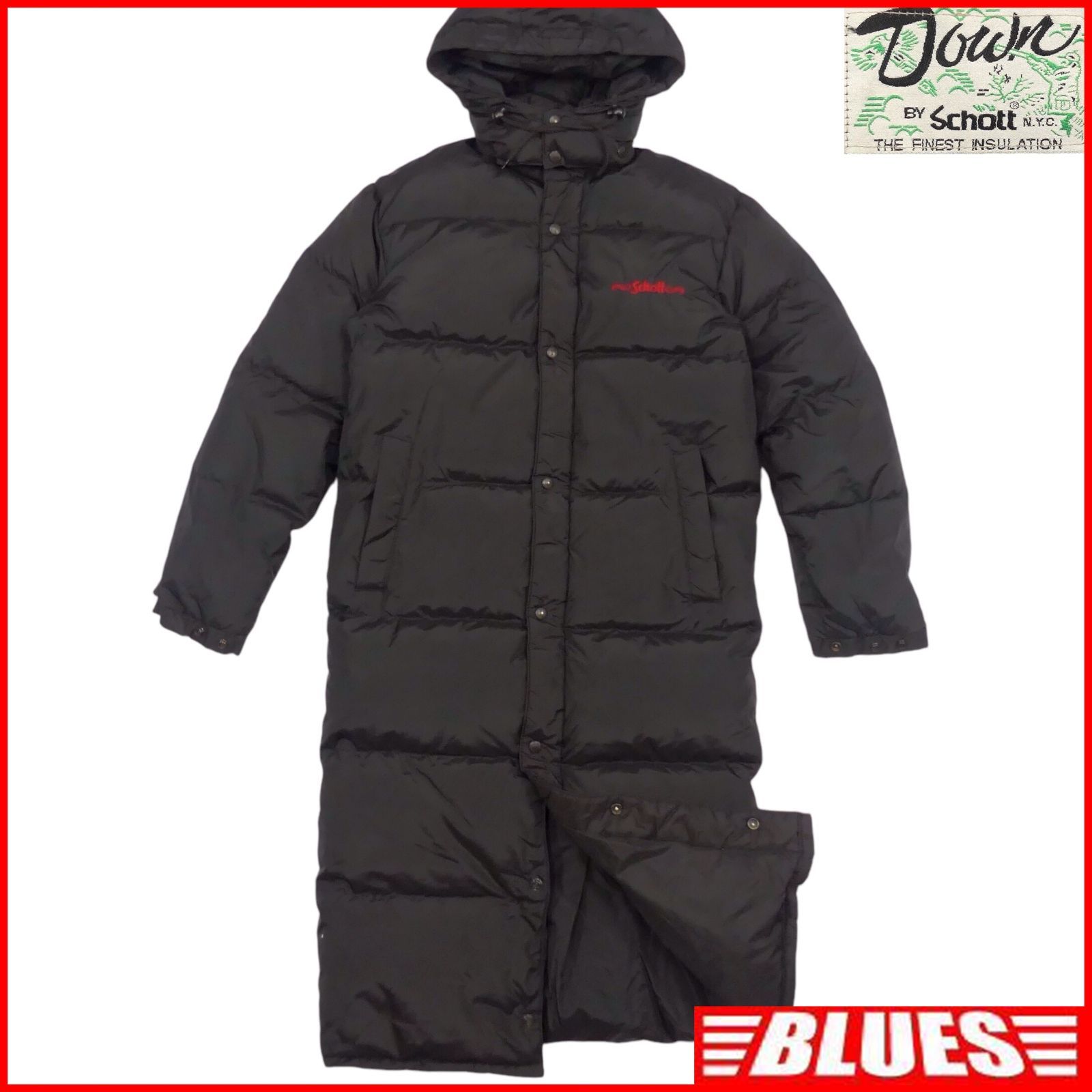 アメリカ製 Schott ショット ダウンジャケット アウトドア 黒 コート 