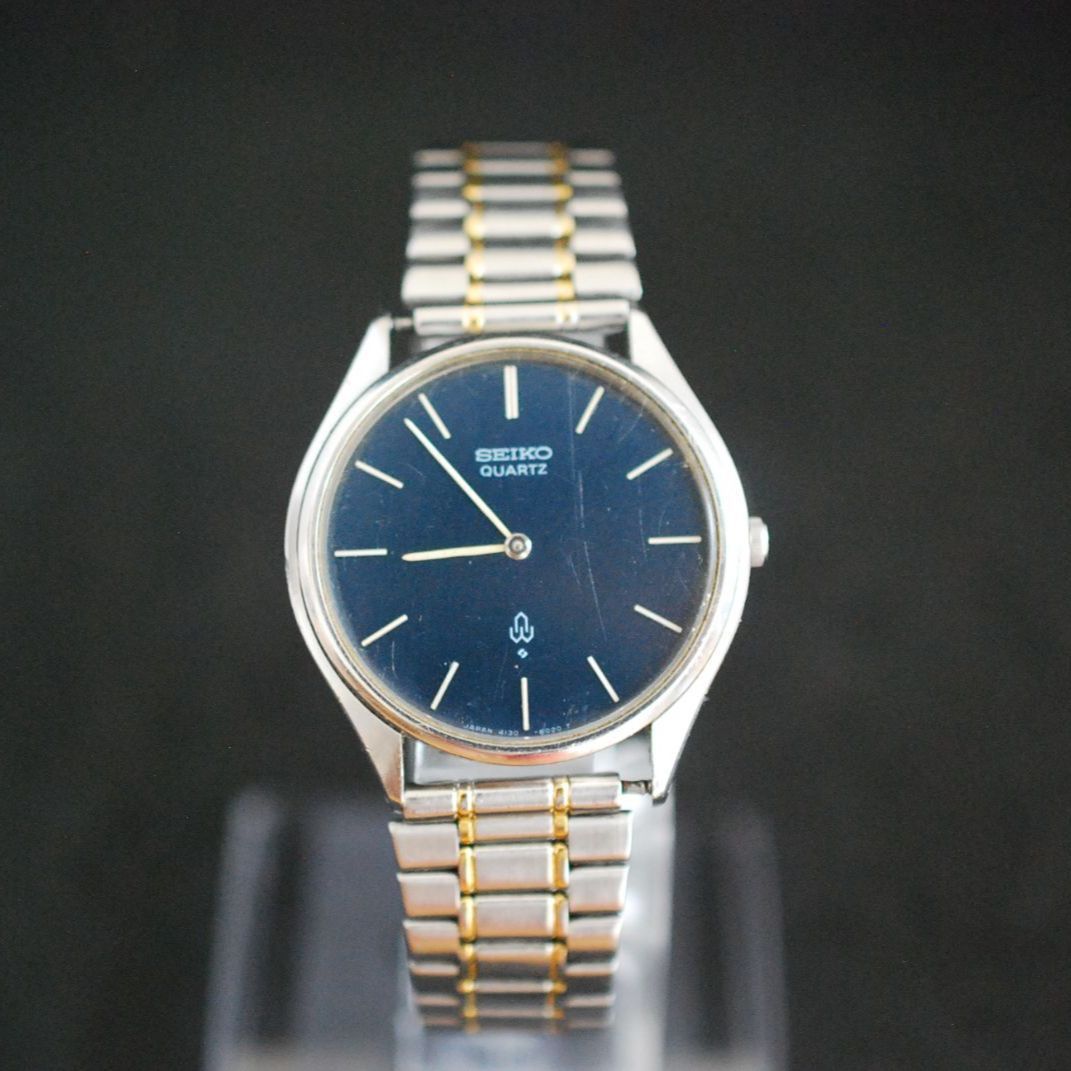 ヴィンテージ SEIKO セイコー シャリオ メンズ腕時計 新品電池 稼働品 247 【新品電池 稼働】 Vintage Seiko Blue Dial セイコー シャリオ