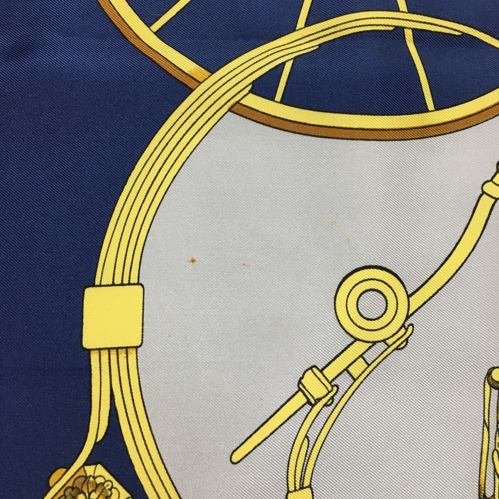 2506-114｜美品｜エルメス カレ 90 スカーフ シルク ネイビー - メルカリ 