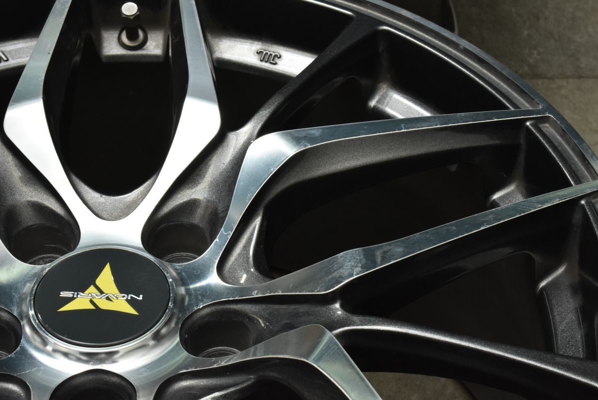 程度良好品 WEDS NOVARIS BEONDE LO 18in 8J 42 PCD114.3 4本セット 60プリウス アルファード ヴェルファイア ハリアー MAZDA6 リーフ