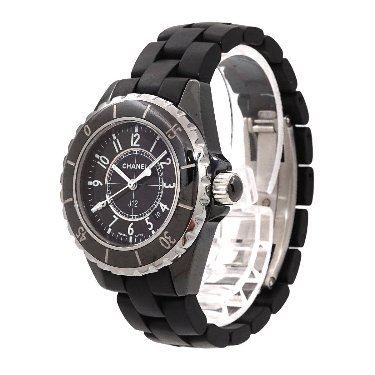 シャネル CHANEL J12 33mm H0681 レディース 腕時計 デイト ブラック