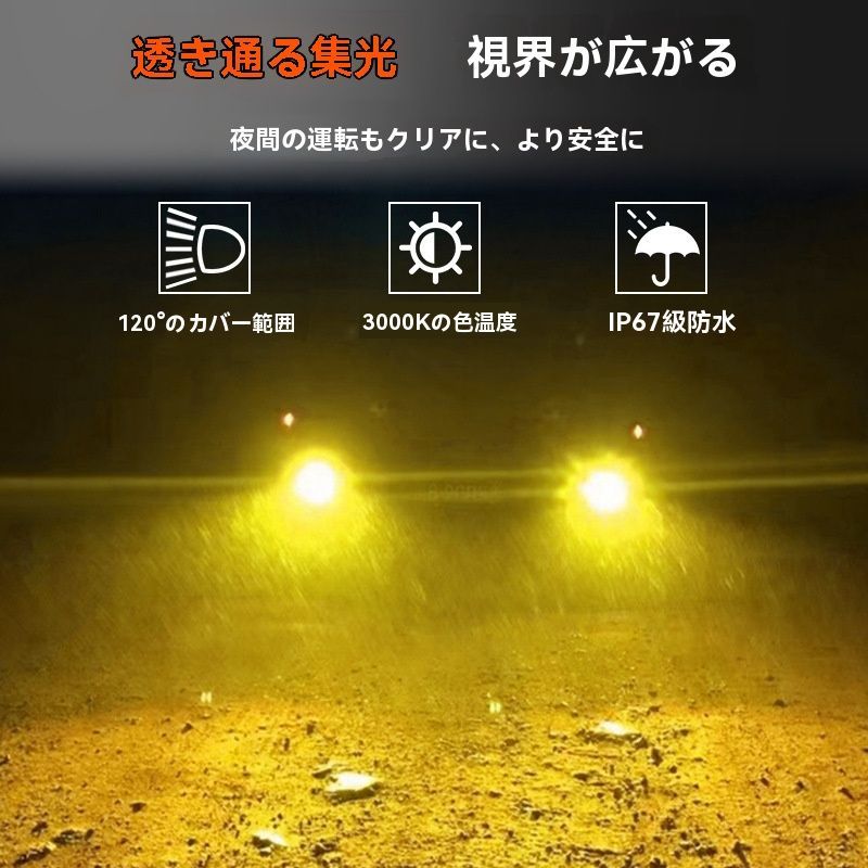 タンク ゴールデンアイLEDフォグランプ ハイライト オフロード改装用 LEDレンズ ライトニング