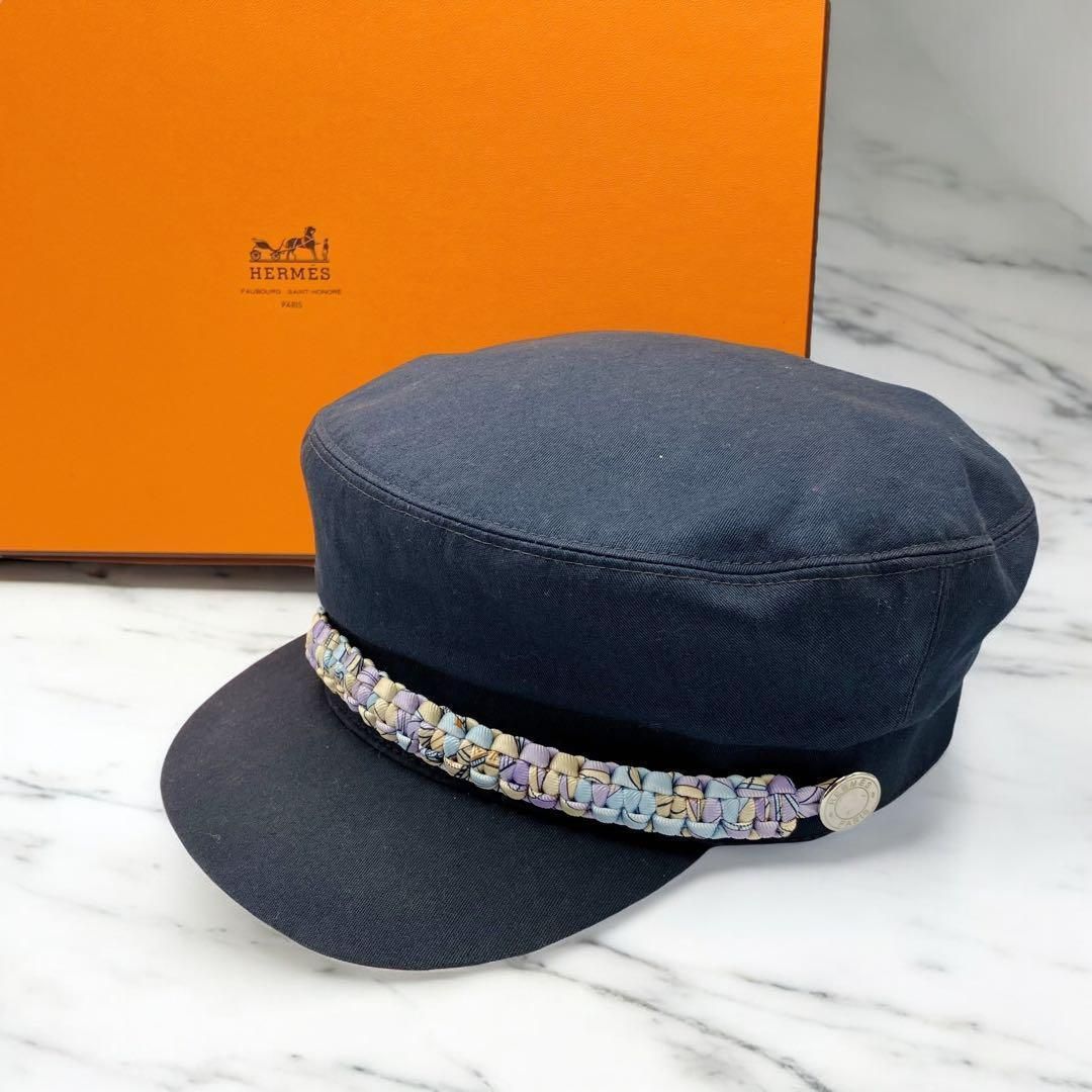 エルメス セリエ ドーヴィル キャスケット キャンバス