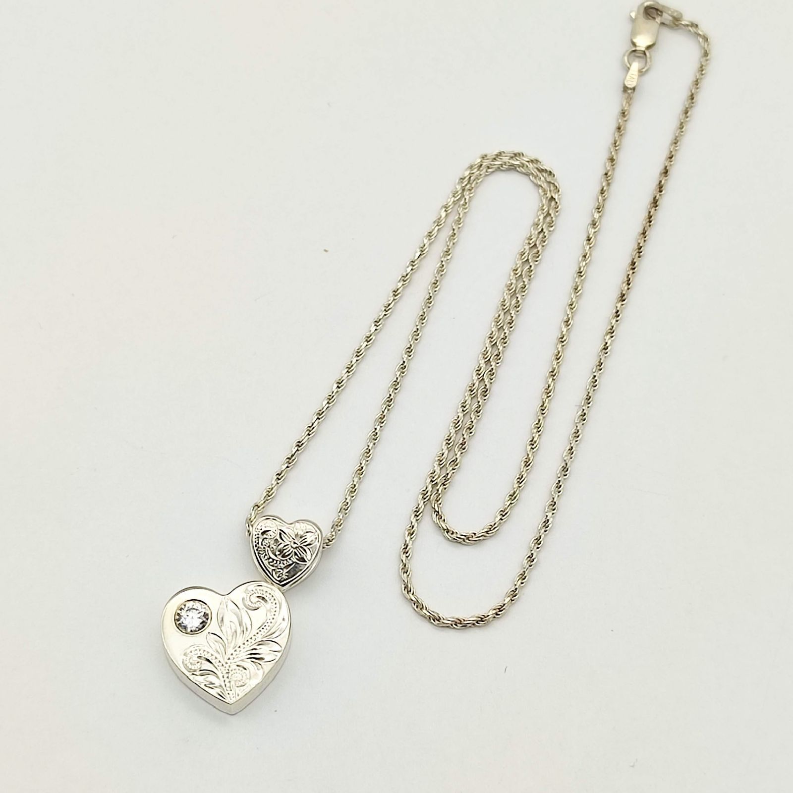 美品】Lono ロノ ハワイアンジュエリー プルメリアハートネックレス 