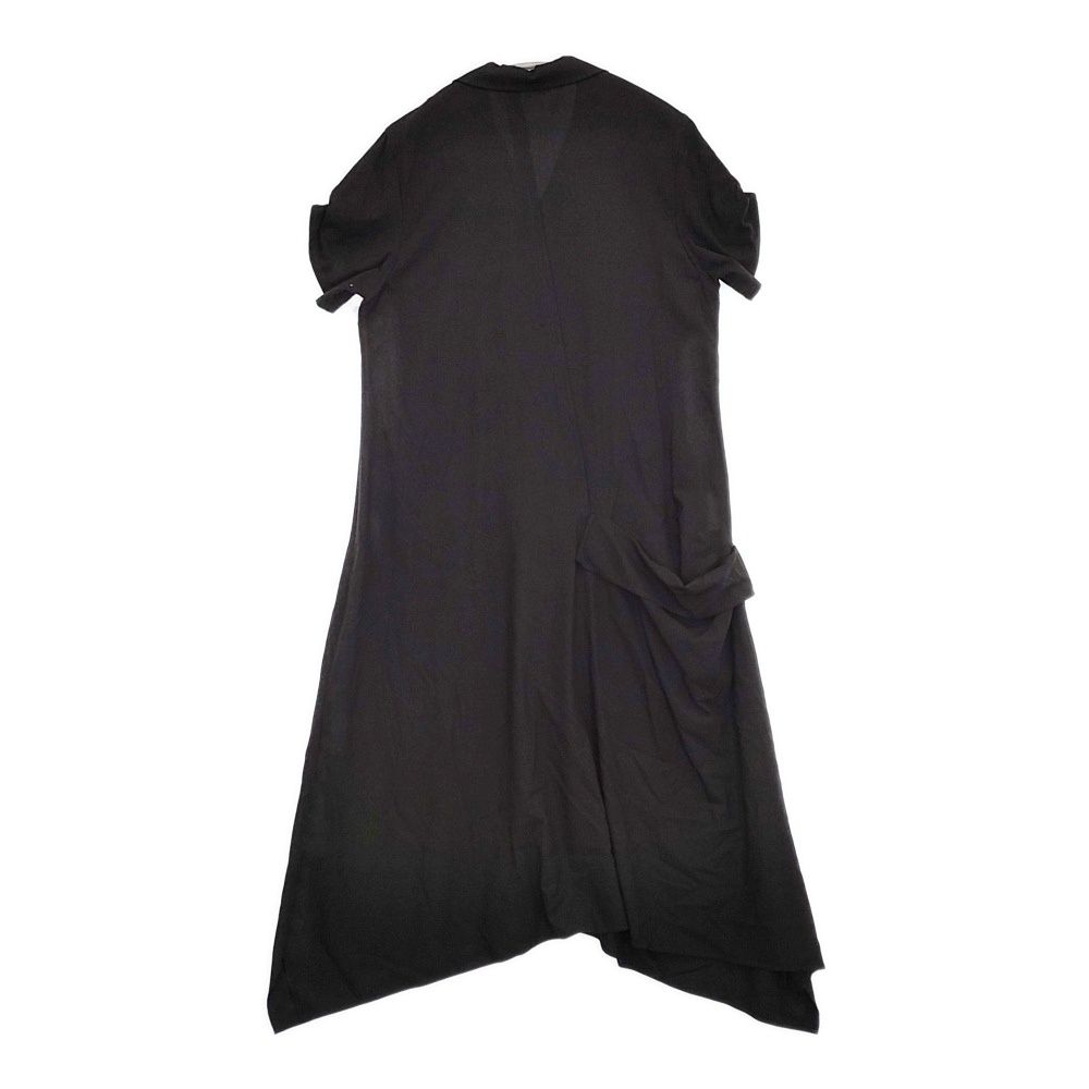 Yohji Yamamoto COLLECTIONS EETING CLOTH R DRAPED SHIRT DRESS ワンピース 25SS ブラック レディース ヨウジヤマモト 5-0916S
