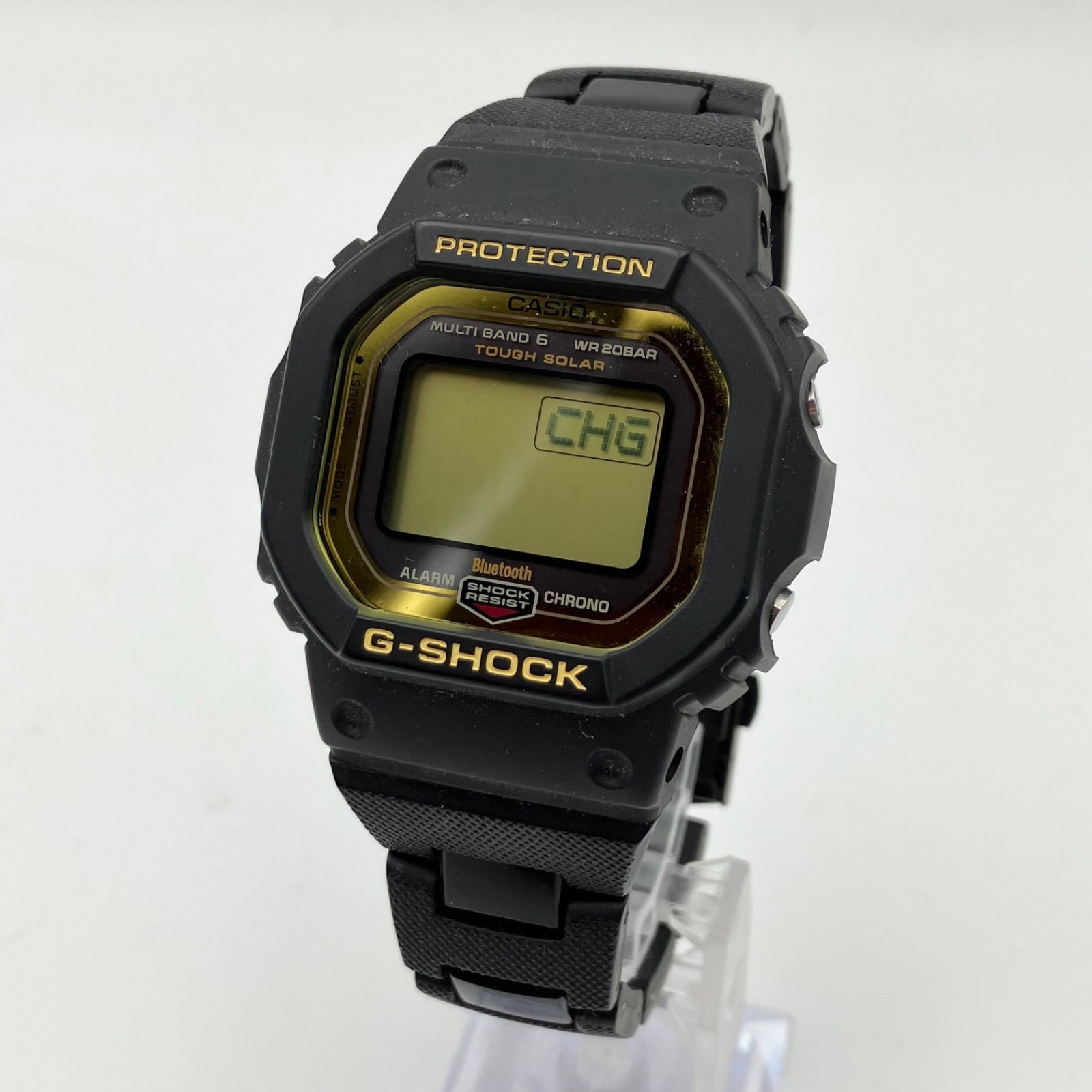 ソーラー腕時計・G-SHOCK/デジタル/グリーン/Resist Black