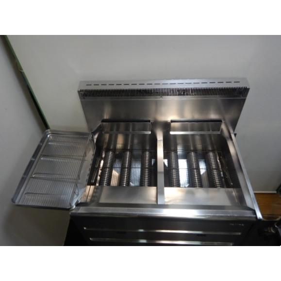 代引不可 2016年製 タニコー LP ガス 2槽 フライヤー TGFL-87CW 18L×2 W87D60H80 36 cm プロパン 70kg ホース接続×2
