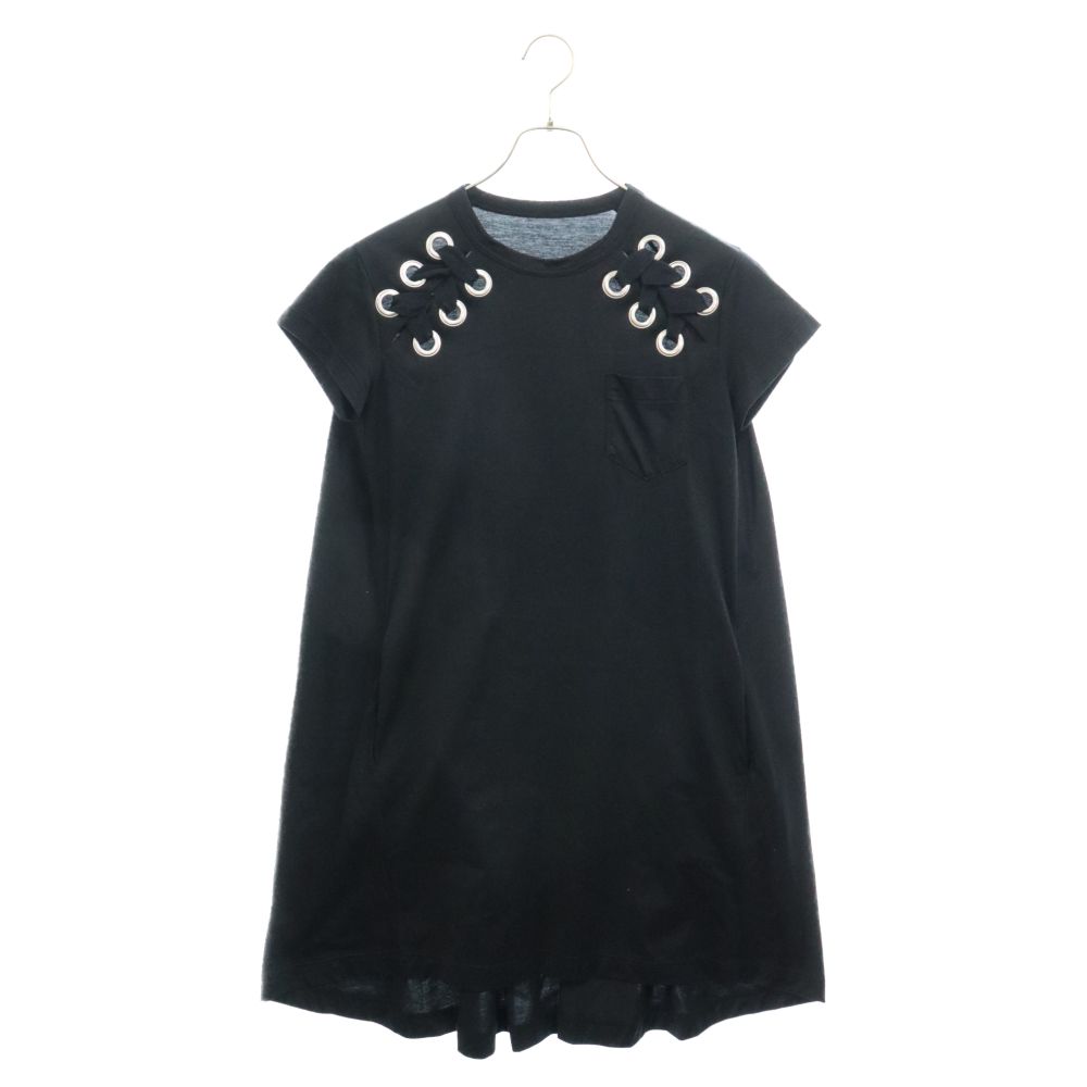 sacai サカイTシャツハトメ編み上げ