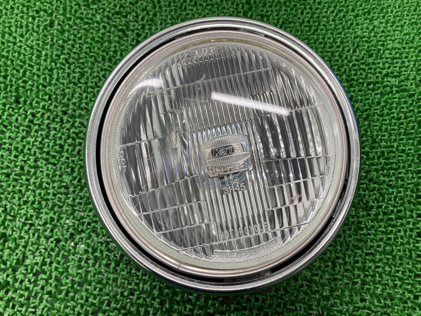250TR ヘッドライト 3H45 カワサキ 純正 中古 バイク 部品 BJ250F ケース リム ステー 割れ欠け無し 車検 Genuine