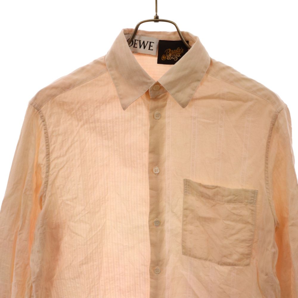 LOEWE ロエベ Paulas Ibiza Patchwork Shirt H616Y02X02 イビザ パッチワーク 長袖シャツ ピンク LOEWE (ロエベ) Paulas Ibiza Patchwork Shirt H616Y02X02 イビザ