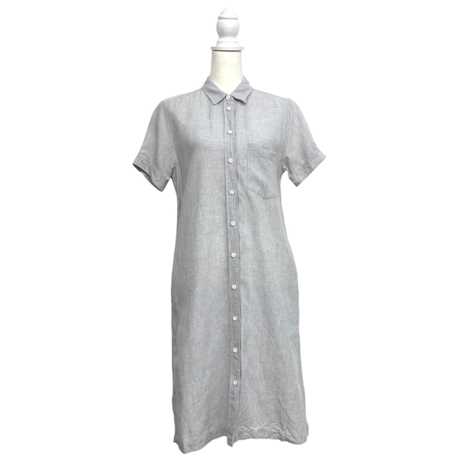 MARGARET HOWELL グレー ロング シャツワンピース M