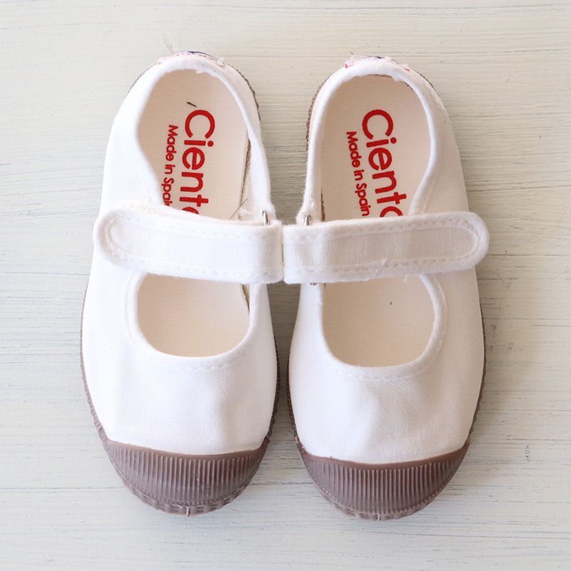 【新品・未使用】Cienta（シエンタ）76A BLANCO キッズ ベルクロシューズ 靴 キャンバス スニーカー  29-34サイズ