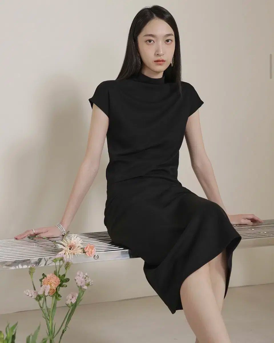 aroundyur リア スカート 黒 S