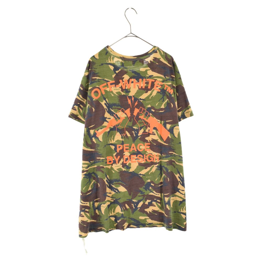 OFF-WHITE (オフホワイト) PEACE BY DESIGN S/S Tee T-SHIRT 迷彩ロゴ 