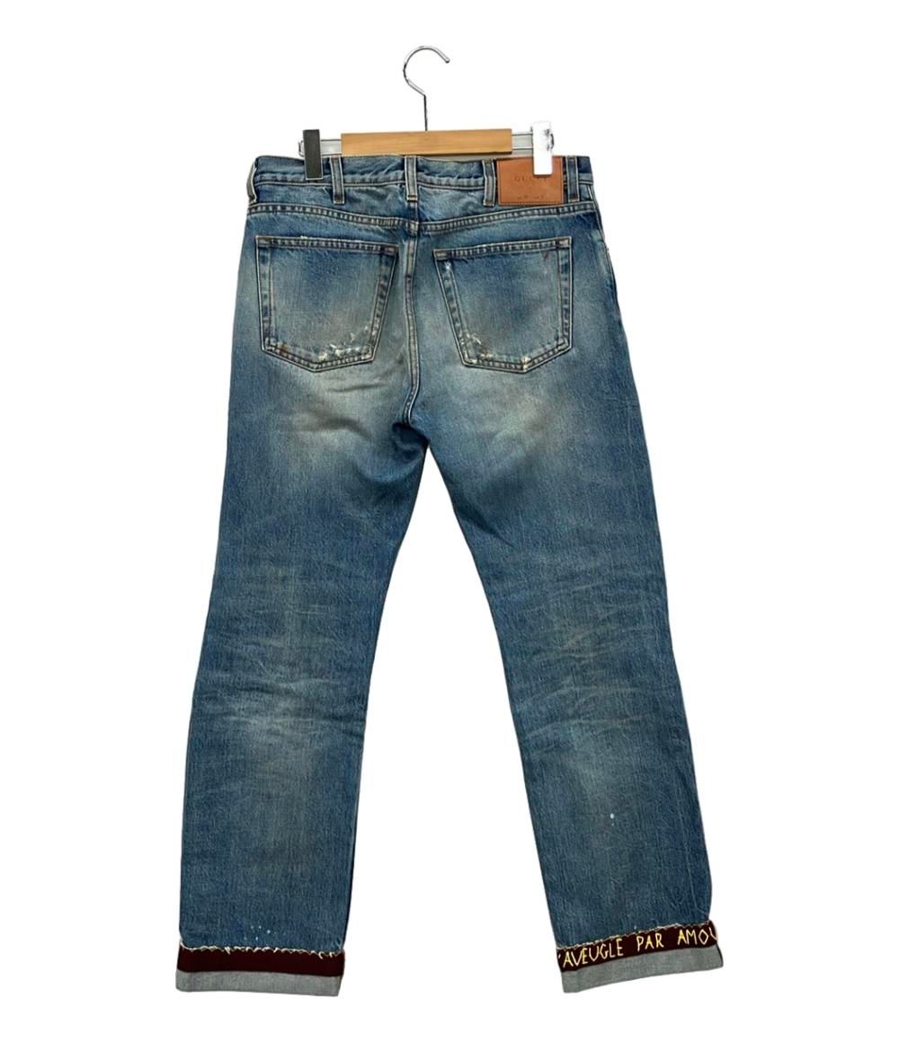 GUCCI ダメージデニムパンツ GUCCI - GUCCI グッチ ダメージ加工 ブリーチドリップド