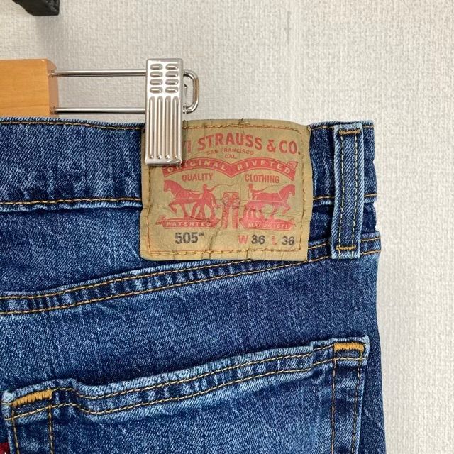 リーバイス505LEVI'Sデニムパンツw36大きいサイズバギーパッチロゴ極太