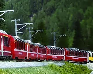 KATO ベルニナ急行 7両フルセット 室内灯付き カトーのスイス型、レーティッシュ鉄道のベルニナ急行に室内灯を
