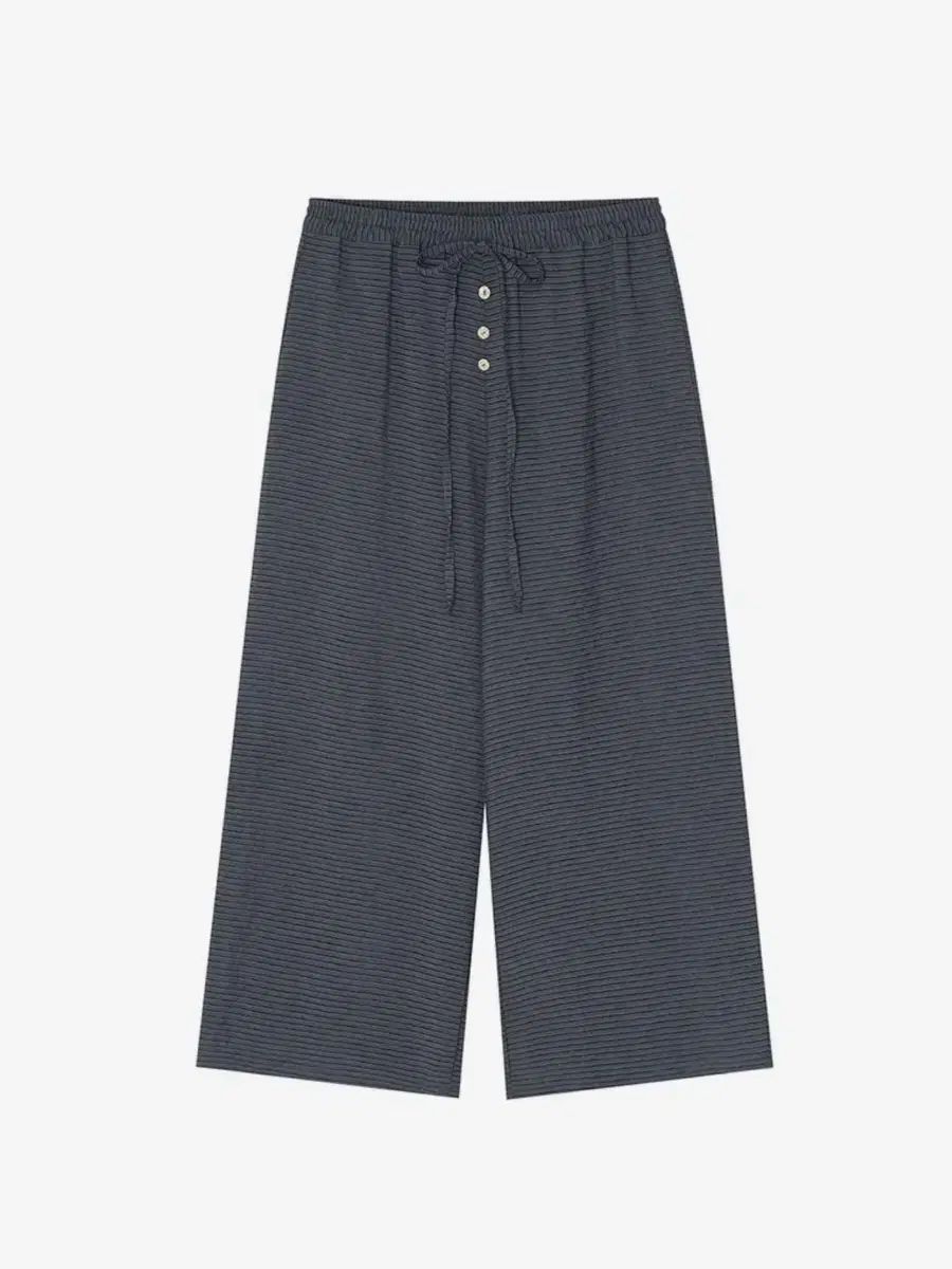 しお バンディング ストライプ パンツ ターコイズ