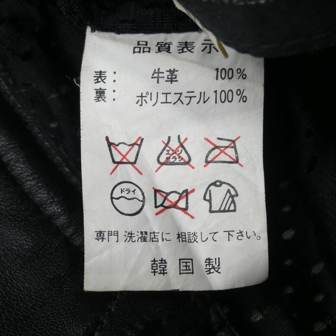 ライディングパンツ レザーパンツ メンズ L 黒 本革 バイク HH9375