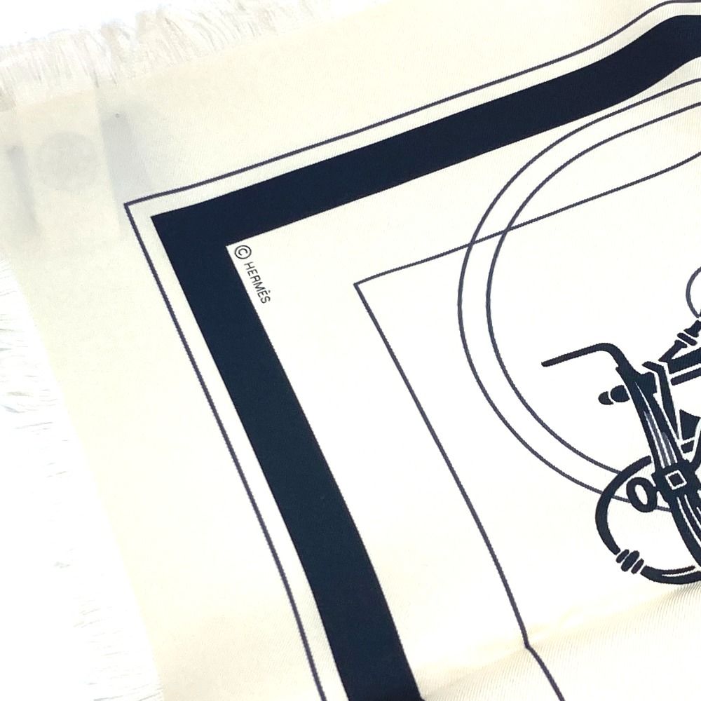 エルメス カレ80 スカーフ フリンジ EX-LIBRIS エクスリブリス マリ エルメス カレ80 Ex-Libris Fringe エクスリブリスフリンジ
