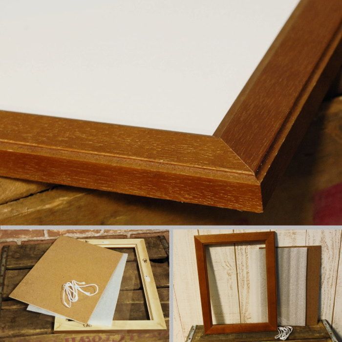 ハーレー パンヘッド エンジン イラスト ポスター 木製 B5