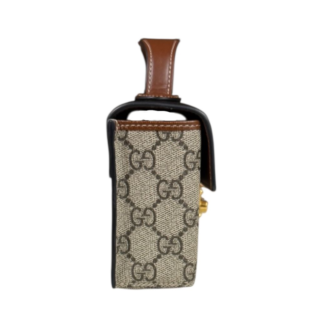 グッチ GUCCI ショルダーバッグ パドロック GGスプリームキャンバス ブラウン レディース 652683 送料無料【中古】 z9350 GUCCI - グッチ GUCCI ショルダーバッグ パドロック GGスプリーム