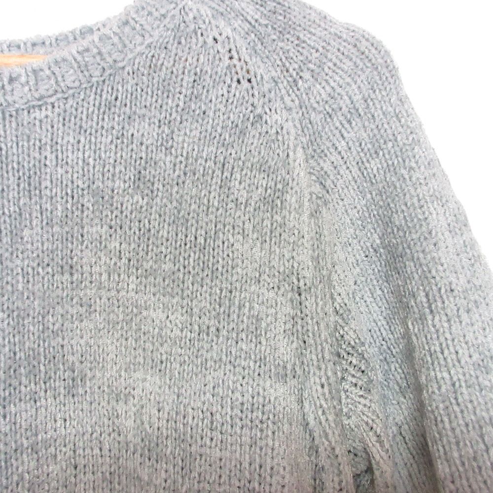 24AW DES PRES デプレ トゥモローランド エアーシェニール ハーフスリーブプルオーバー ニット 22-02-44-02106 F ライトブルー レディース 古着 中古 24AW DES PRES デプレ トゥモローランド エアーシェニール