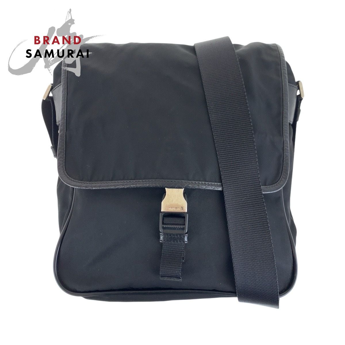 美品PRADA プラダ テスートナイロン×レザー ショルダーバッグ