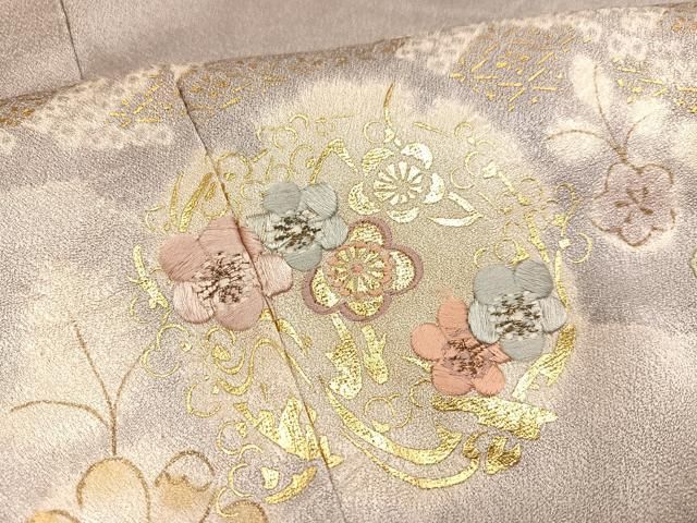 ※Senページ：A-1459 小紋着物 正絹 金彩 雪輪 花鳥紋 未使用品 小紋 着物 正絹 金彩 雪輪 花鳥紋 未使用品 A-1459